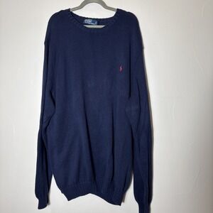 Polo Ralph Lauren  Pullover Navy Blue Sweater Size 3XLT Pony